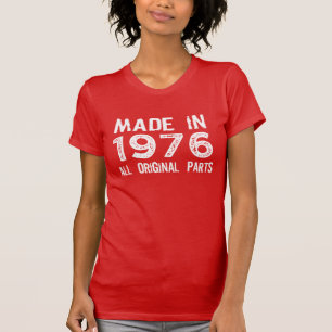 HECHO en 1976 toda la camiseta ORIGINAL de las