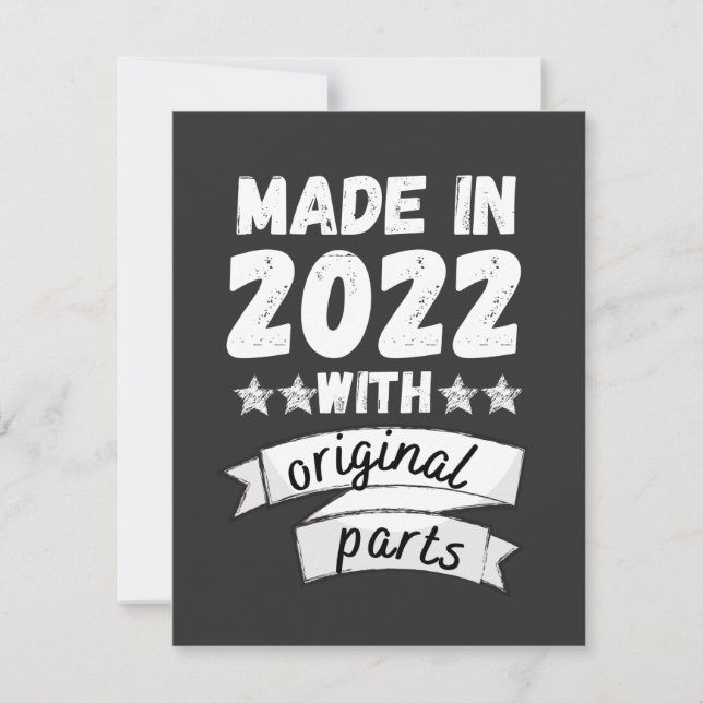 hecho en 2022 con piezas originales, tarjeta de va (Anverso)