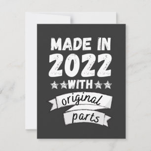 hecho en 2022 con piezas originales, tarjeta de va