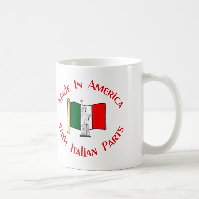 Hecho en América con la taza italiana de las (Derecha)