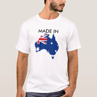 Hecho en Aussie llevado y aumentado de la camisa