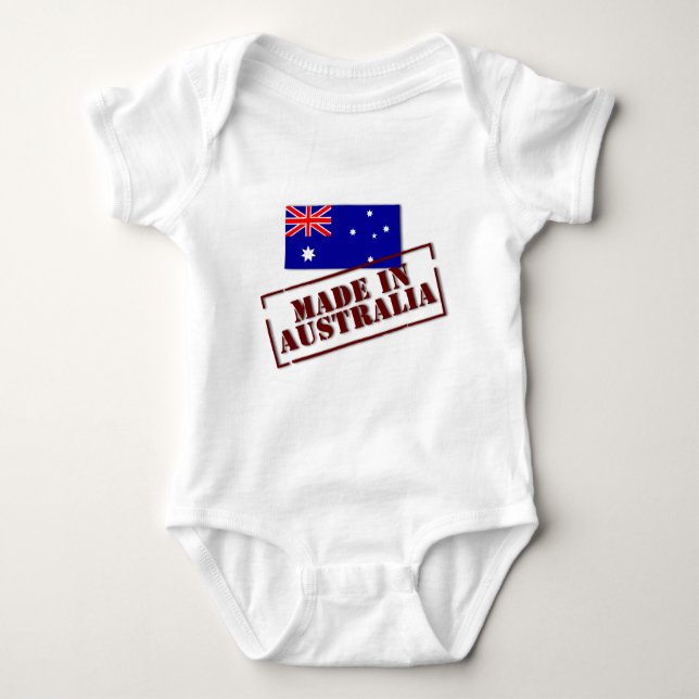 hecho en camisa del bebé de Australia (Anverso)