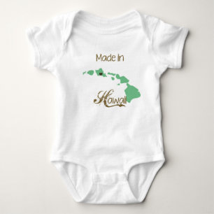 Hecho en camisa del bebé de Hawaii