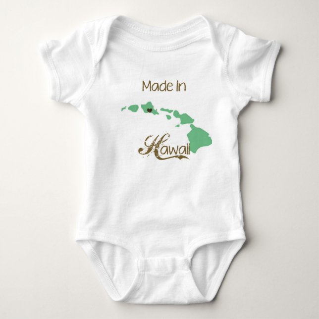 Hecho en camisa del bebé de Hawaii (Anverso)