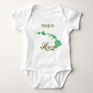 Hecho en camisa del bebé de Hawaii