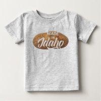 Hecho en camisa pelirroja de la patata de Idaho