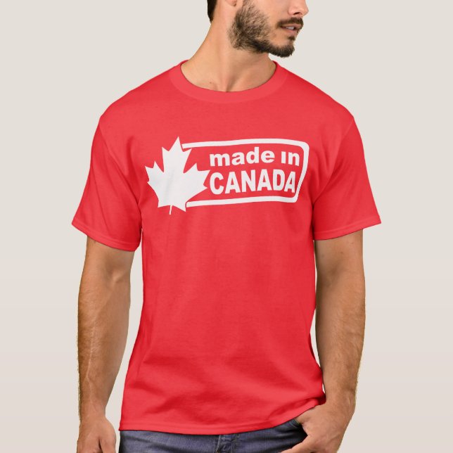 Hecho en Canadá - camisa para hombre roja (Anverso)