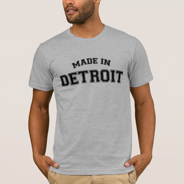 Hecho en Detroit, ciudad camiseta nacida (Anverso)