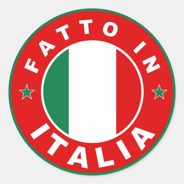 hecho en el fatto Italia de la etiqueta de la (Anverso)