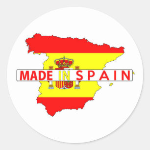 hecho en españa país mapa marca de forma etiqueta 