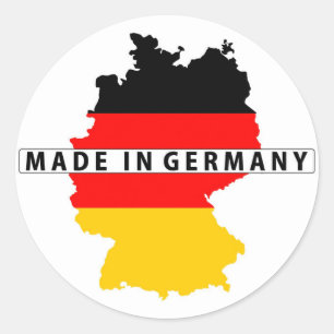 hecho en etiqueta del producto de la bandera del