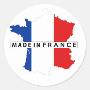 hecho en francia marca de mapa de país etiqueta de