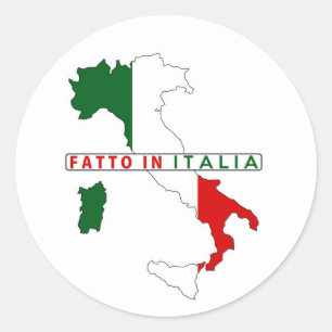 hecho en italia marca de mapa de país etiqueta de