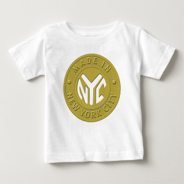 HECHO EN NYC embroma la camiseta (Anverso)
