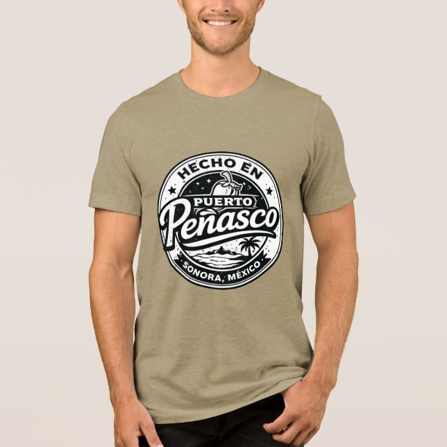 Hecho en Puerto Peñasco Camisa – LOGO BLANCO (Anverso)