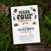 Hecho para la aventura 4ª Invitación de cumpleaños