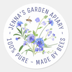 Hecho Por Bees Wildflower Apiary Product Pegatina