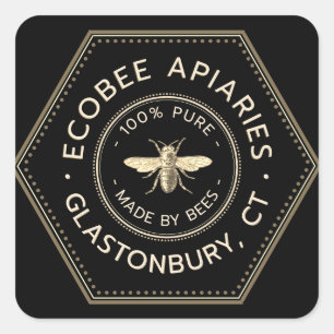 Hecho por el Pegatina Apiary de Bees