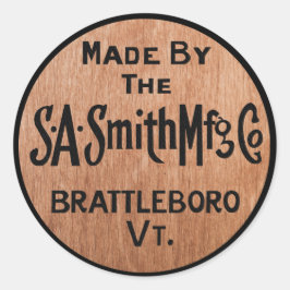 Hecho Por S.A.Smith Mfg. Co., Pegatina De Logotipo