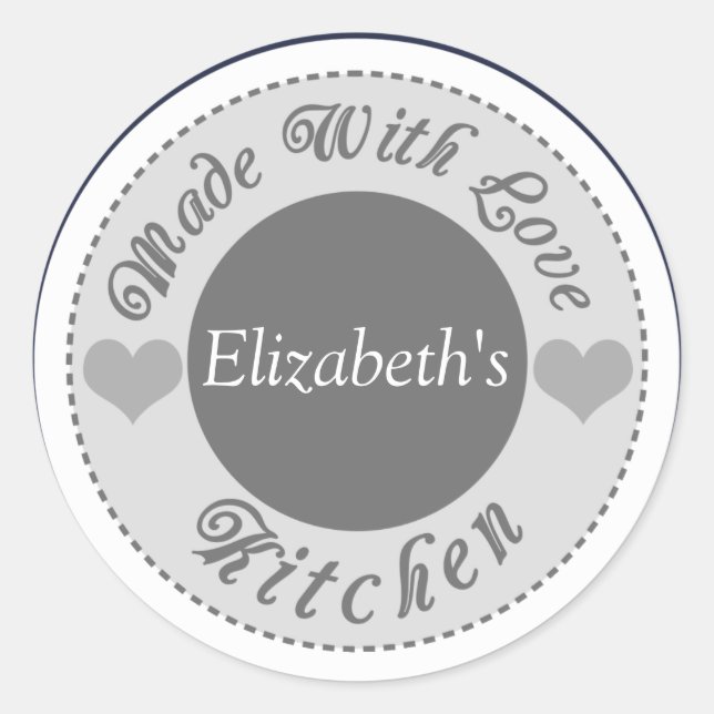 Hechos con Personalizado de amor Pegatinas de horn (Anverso)