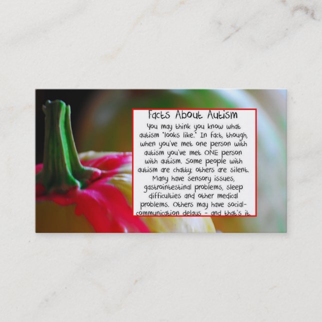 Hechos de la calabaza sobre tarjeta de visita del (Anverso)