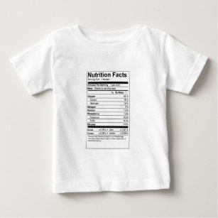 Hechos de la nutrición - camisa del bebé de la