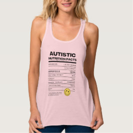 Hechos de nutrición autista Tank Top