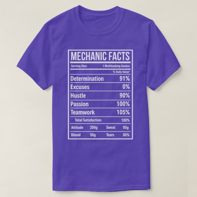 Hechos Mecánicos Camiseta (Diseño del anverso)