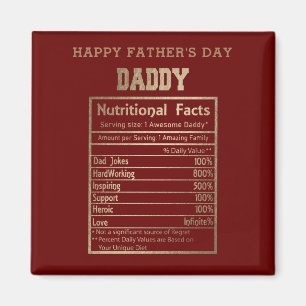 hechos nutricionales de papá imán del día del padr