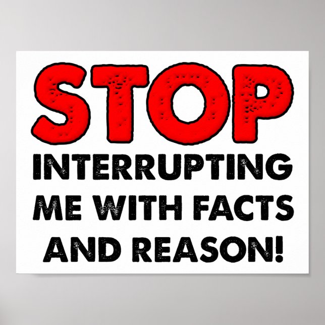 Hechos y razón graciosos Posters (Frente)