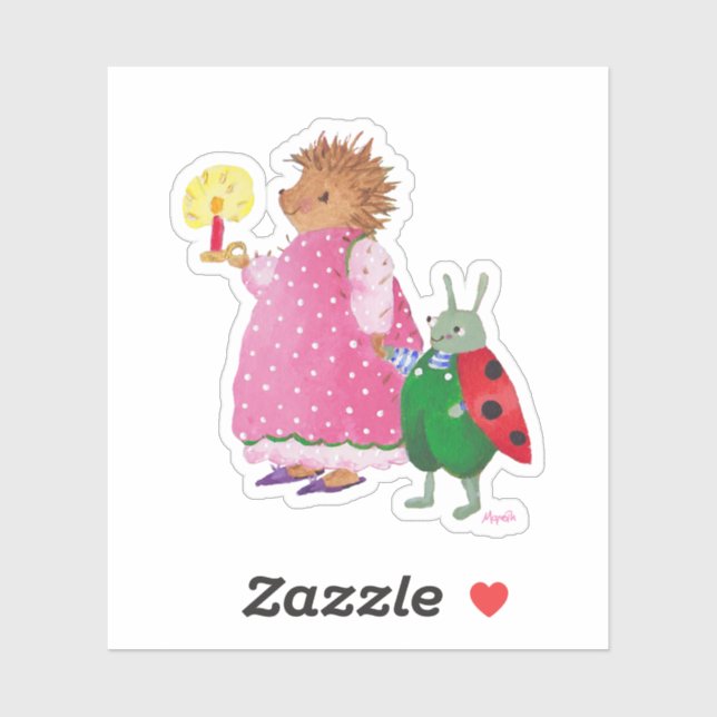 Heddy Hedgehog y Buddy Pegatina (Hoja)