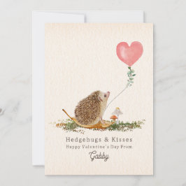 Hedge Hugs & Kisses Hedgehog Mushroom Valentine
