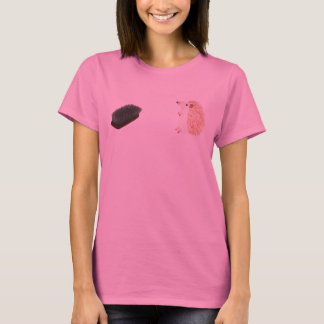 Hedgehog Brush Chiste Graciosa Camiseta