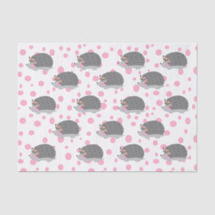 Hedgehog con papel higiénico floral