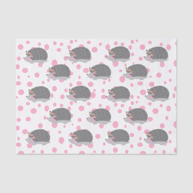 Hedgehog con papel higiénico floral (Anverso)