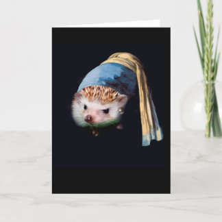 Hedgehog con tarjeta de felicitación Pearl Earring