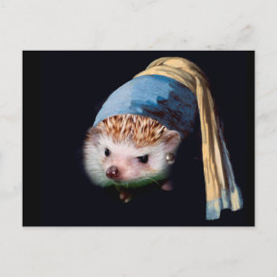 Hedgehog con tarjeta Pearl Earring
