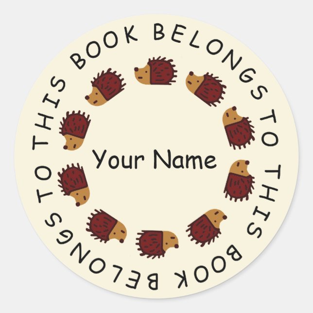 ¡Hedgehog De Vuelta Al Pegatina Escolar! (Anverso)