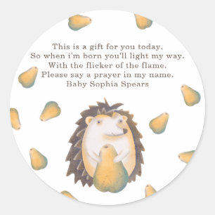 Hedgehog - Etiqueta de velas de oración