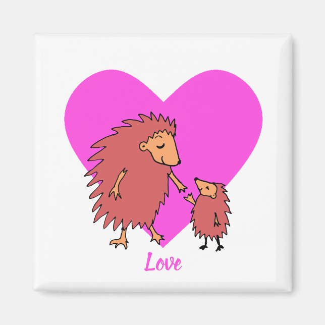 Hedgehog: Imán de amor para madres e hijos (Frente)