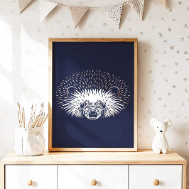 Hedgehog | Impresión de pared de protección de ani