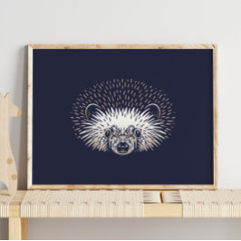Hedgehog | Impresión de pared de protección de ani