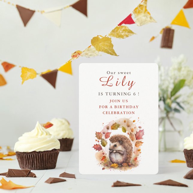 Hedgehog - Tarjeta de invitación al cumpleaños (Subido por el creador)
