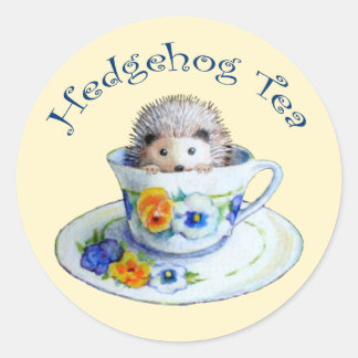 Hedgehog Tea Pegatinas
