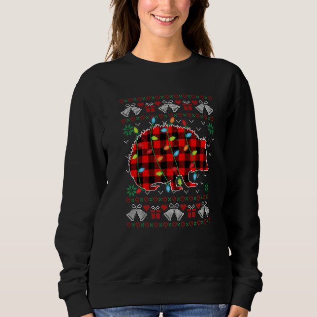 Hedgehog   Xmas Lights Ugly Christmas Sweater (Anverso)
