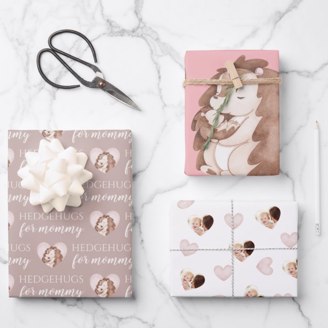 Hedgehugs Para Las Hojas De Papel De Envoltura De  (Anverso)