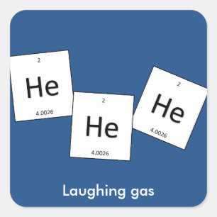 Hehehe Helium Laughing Gas Elemento Pun Pegatina