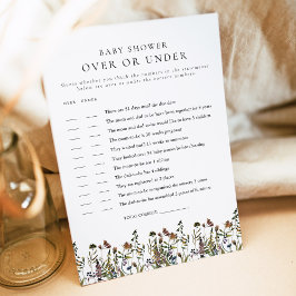 HEIDI Boho Flor silvestre sobre o bajo tarjeta de 