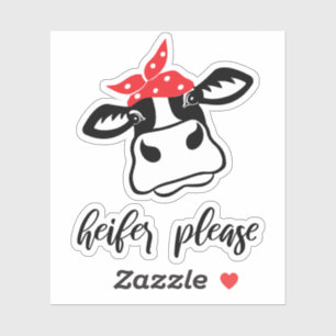 Heifer por favor pegatina portátil