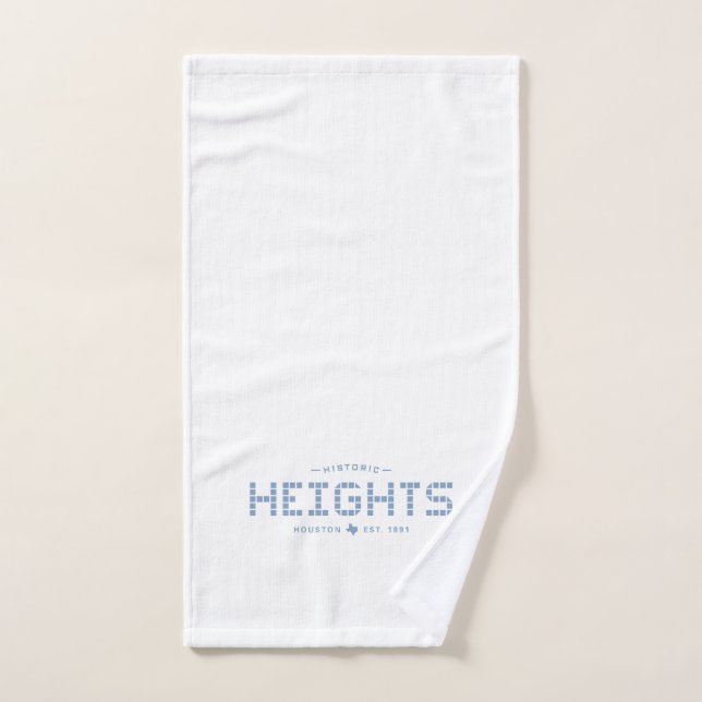 Heights Tile, Baldosa Azul, Houston Heights (Toalla de mano)